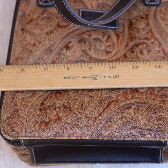 Vintage Relic by Paisley Fossil Crossbody Bag Western Faux Leather - Picture 13 of 16
